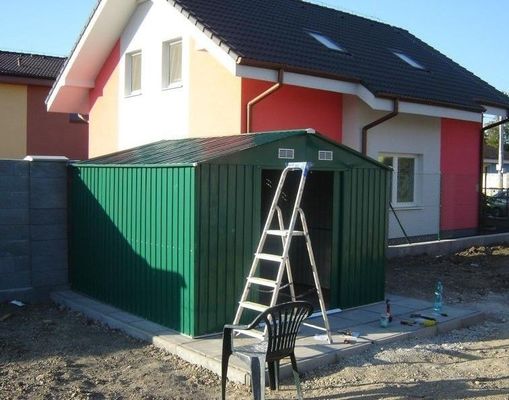 Зеленое хранение сада металла 12x10 ft полиняло плакировку цинка, легкий агрегат